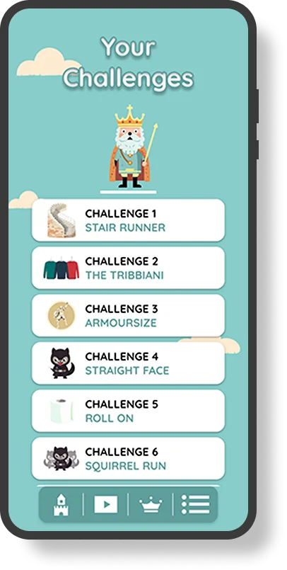 Phone Showing Your Challenges Screenshot